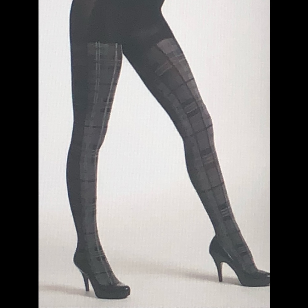 👚 Charcoal Plaid fashion tights